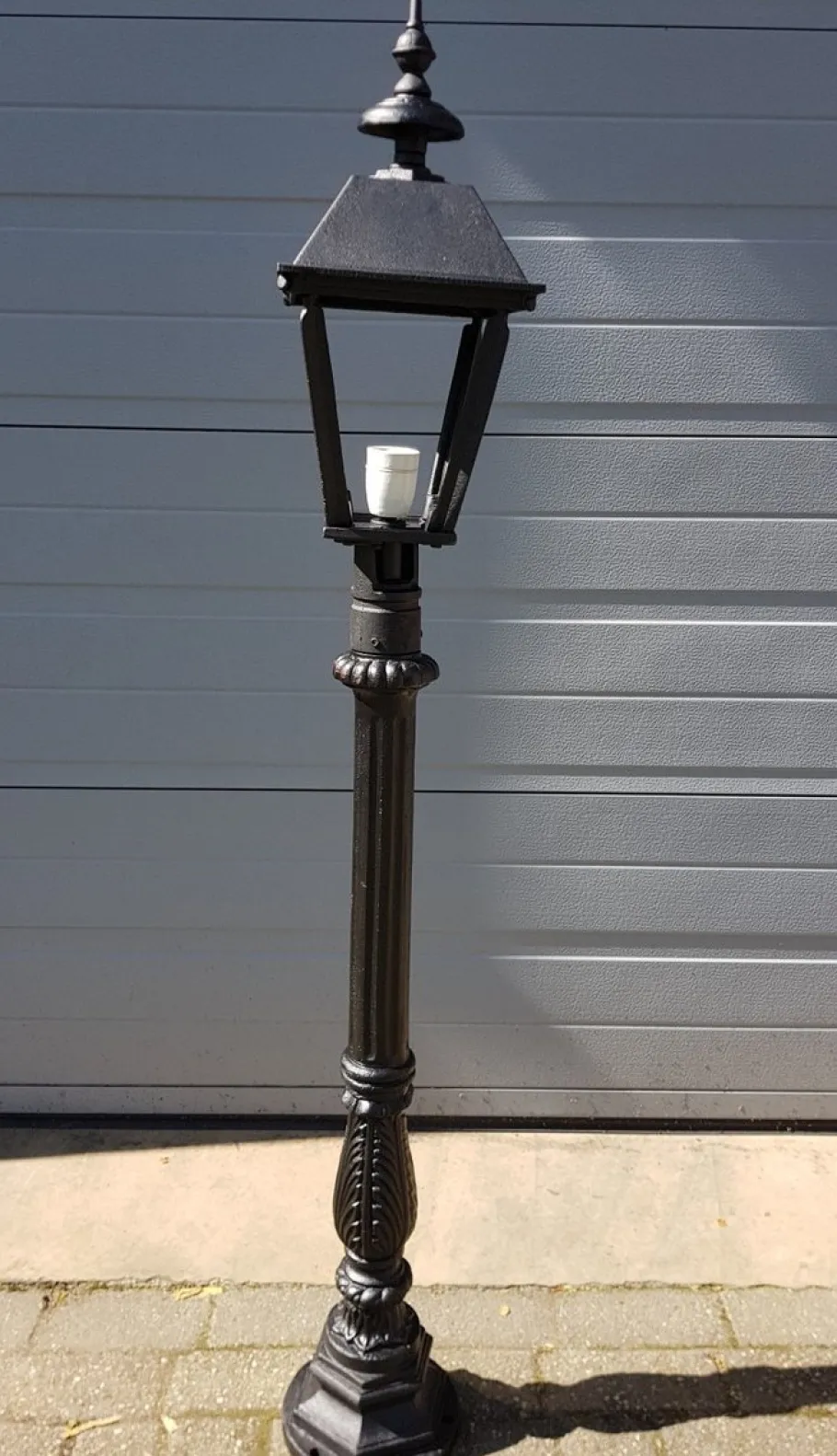 Hot Pamono Cast Iron Lamp Post with Square Cast Iron Lantern