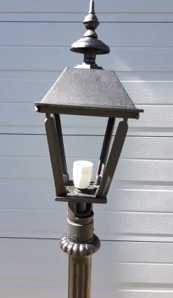 Hot Pamono Cast Iron Lamp Post with Square Cast Iron Lantern