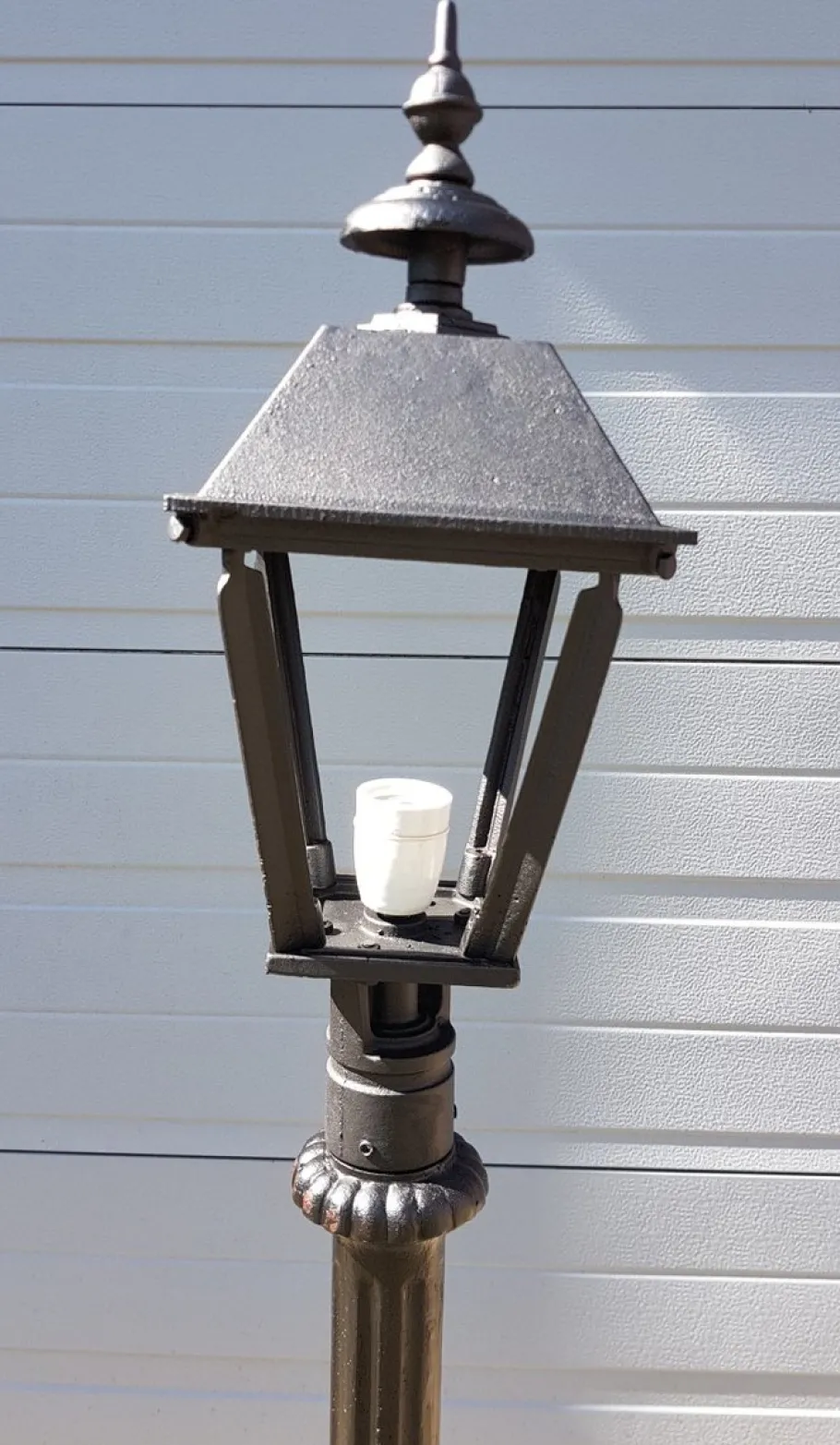 Hot Pamono Cast Iron Lamp Post with Square Cast Iron Lantern