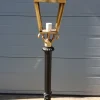 Pamono Cast Iron Lamp Post with Copper Square Lantern