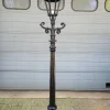 Pamono Cast Iron Lamp with Cast Iron Lantern