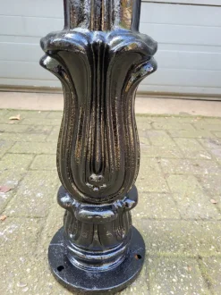Pamono Cast Iron Lamp with Cast Iron Lantern