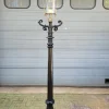 Hot Pamono Cast Iron Lamp with Round Cast Iron Lantern