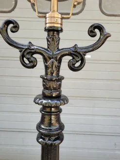 Hot Pamono Cast Iron Lamp with Round Cast Iron Lantern