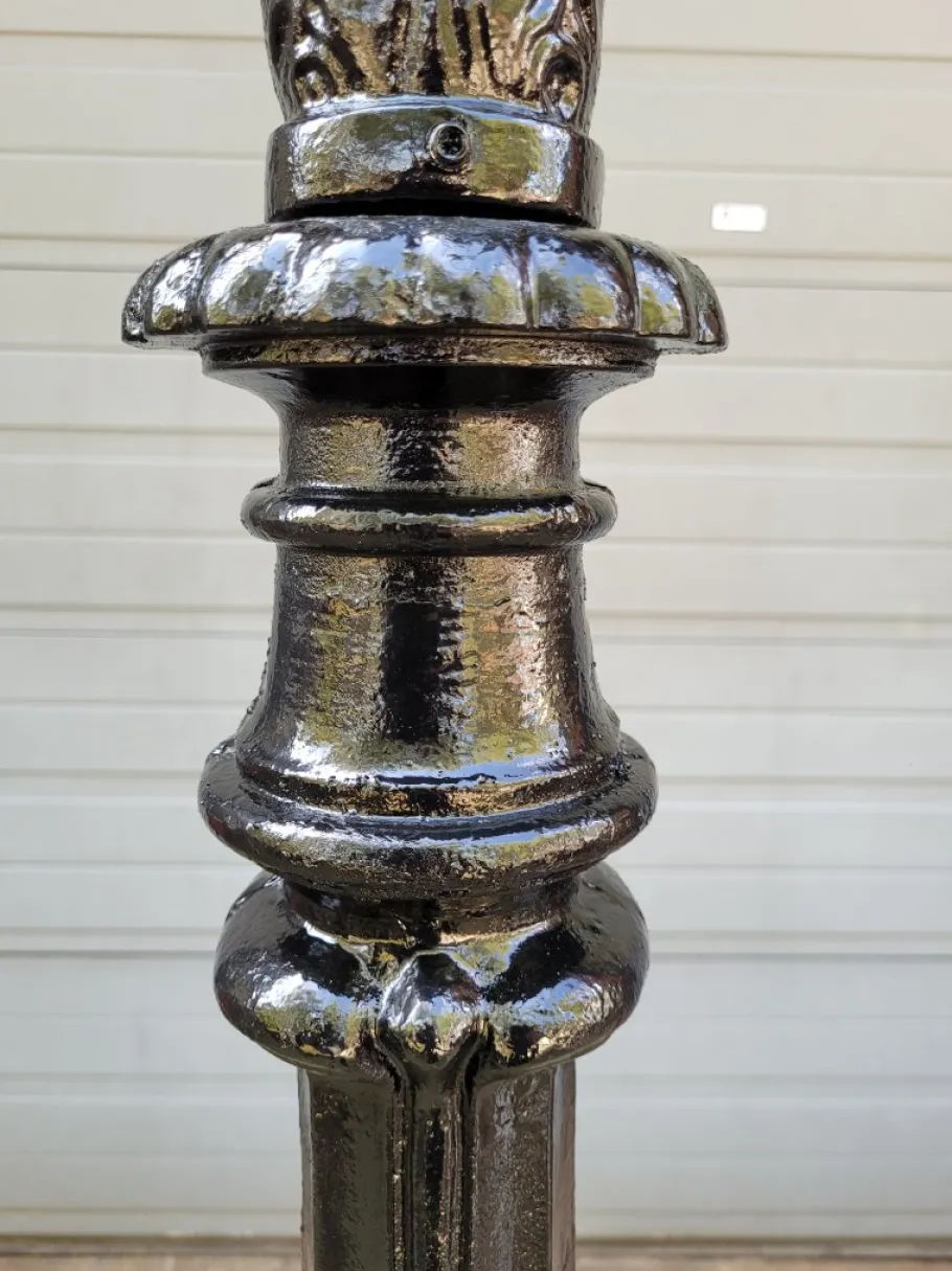 Hot Pamono Cast Iron Lamp with Round Cast Iron Lantern