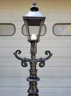 Online Pamono Cast Iron Lamp with Square Cast Iron Lantern