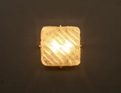 Online Pamono Ceiling and Wall Light in Ice Glass and Gold by Egon Hillebrand for Hillebrand Lighting, 1960s