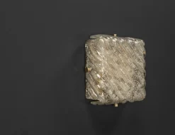 Online Pamono Ceiling and Wall Light in Ice Glass and Gold by Egon Hillebrand for Hillebrand Lighting, 1960s