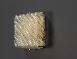 Online Pamono Ceiling and Wall Light in Ice Glass and Gold by Egon Hillebrand for Hillebrand Lighting, 1960s