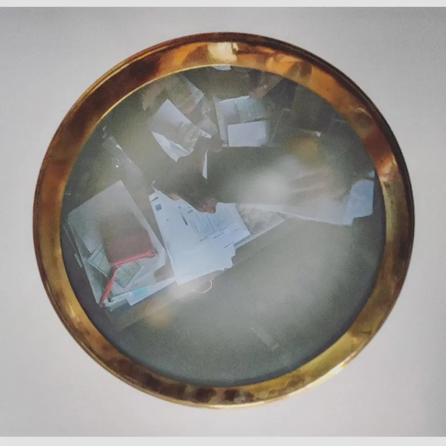 New Pamono Ceiling Lamp attributed to Jacques Biny, 1940s