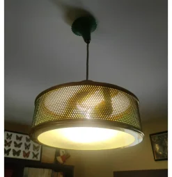 New Pamono Ceiling Lamp attributed to Jacques Biny, 1940s