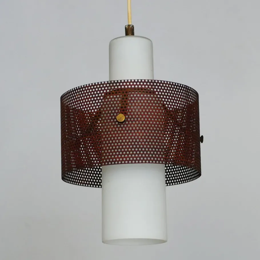 New Pamono Ceiling Lamp in the style of Mathieu Matégot, 1950s