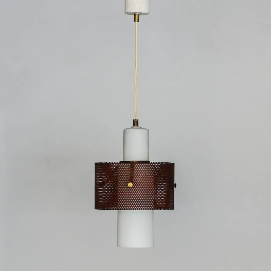 New Pamono Ceiling Lamp in the style of Mathieu Matégot, 1950s
