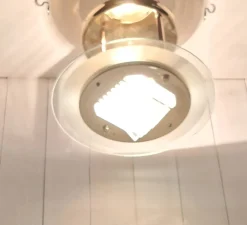 New Pamono Ceiling Lamp with Gold-Plated Metal Frame and Crystal Glass Panels from Honsel, Germany, 1990s