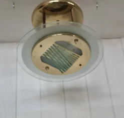 New Pamono Ceiling Lamp with Gold-Plated Metal Frame and Crystal Glass Panels from Honsel, Germany, 1990s