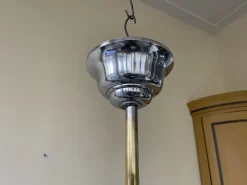 Hot Pamono Ceiling Lamp with Tulip-Shaped Frosted Glass Bowls, 1930s