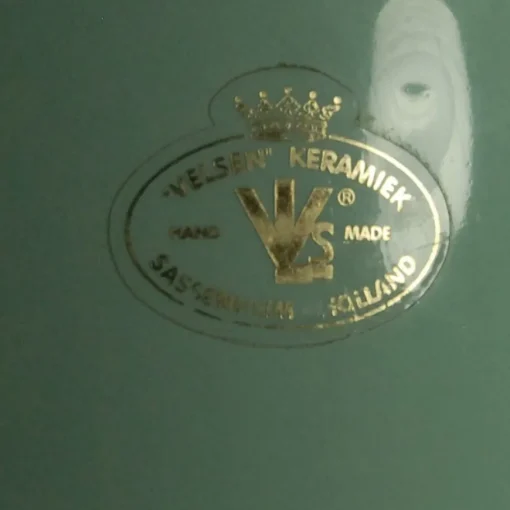Best Pamono Celadon Ceramic Table Lamp from Velsen Keramiek, 1980s