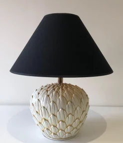 New Pamono Ceramic Artichoke Lamp
