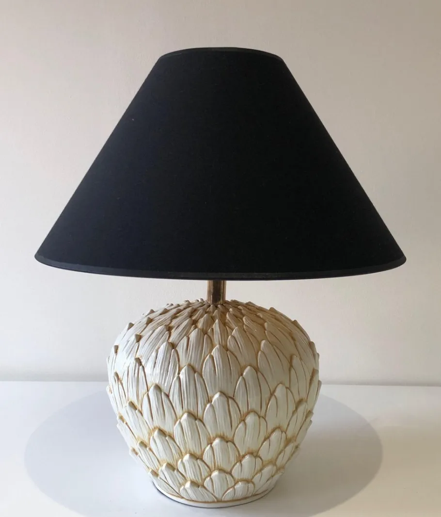 New Pamono Ceramic Artichoke Lamp