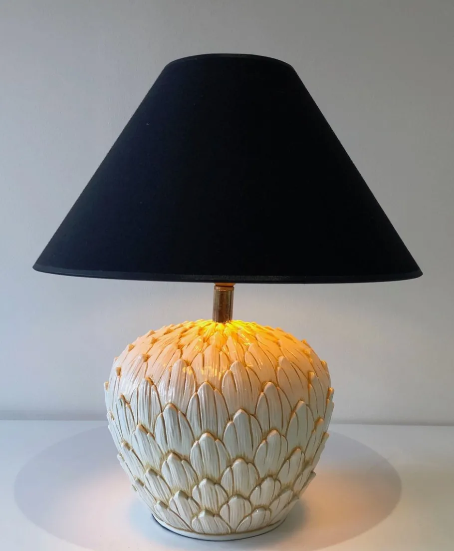 New Pamono Ceramic Artichoke Lamp