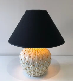 New Pamono Ceramic Artichoke Lamp