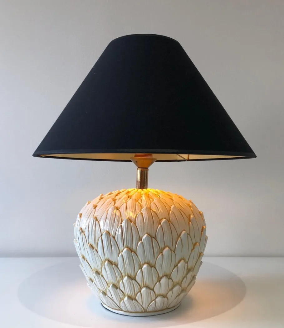 New Pamono Ceramic Artichoke Lamp