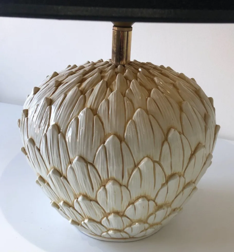 New Pamono Ceramic Artichoke Lamp