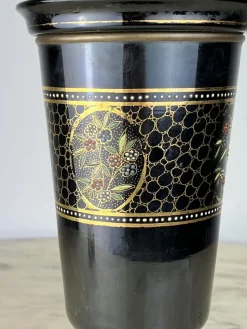 Discount Pamono Ceramic Oil Lamp in Bronze and Glass, Italy, 1930s