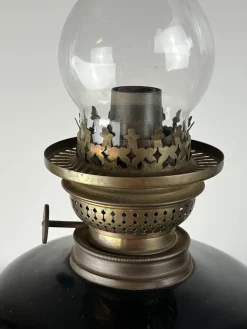 Discount Pamono Ceramic Oil Lamp in Bronze and Glass, Italy, 1930s