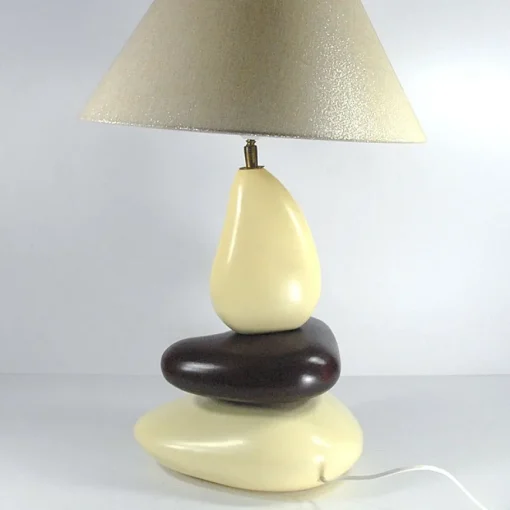 Best Pamono Ceramic Pebble Table Lamp by François Chatain, France, 1990s