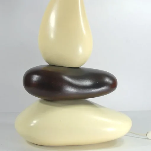 Best Pamono Ceramic Pebble Table Lamp by François Chatain, France, 1990s