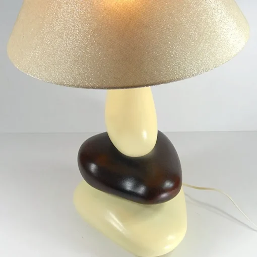 Best Pamono Ceramic Pebble Table Lamp by François Chatain, France, 1990s