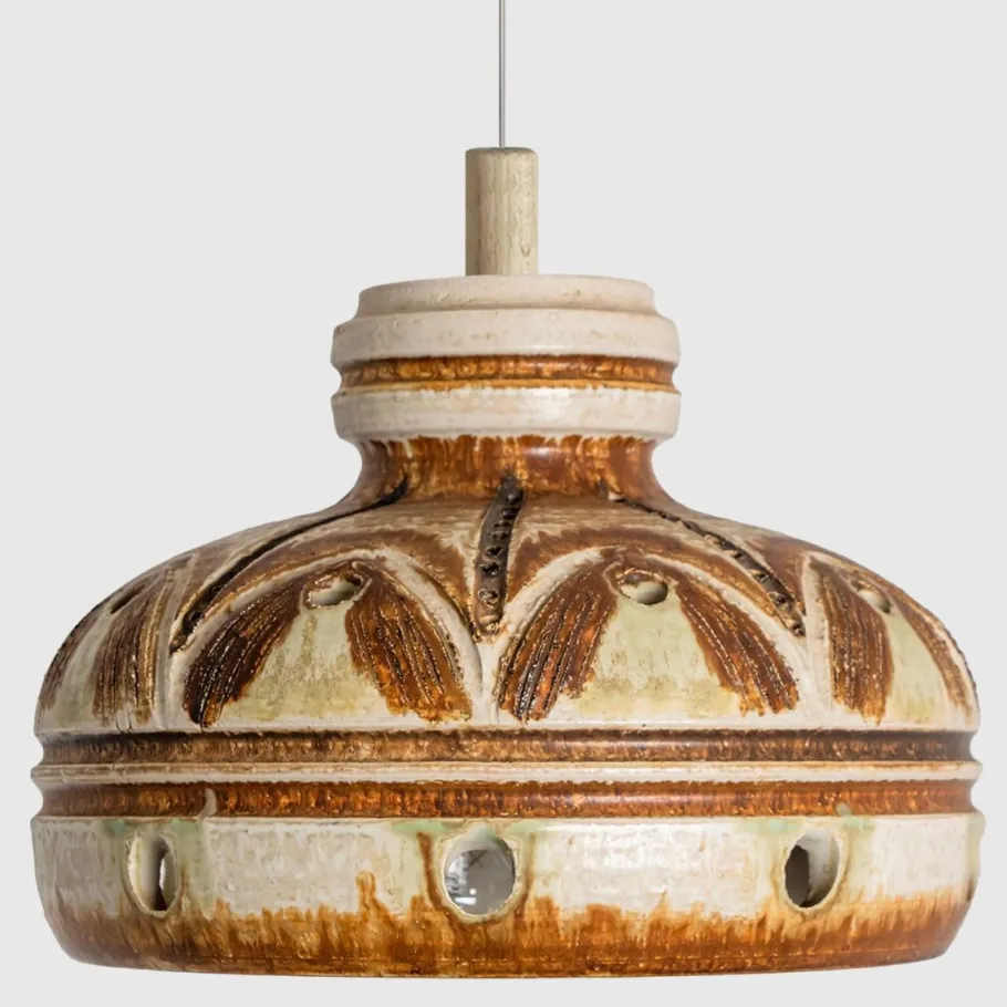 Clearance Pamono Ceramic Pendant Light, Denmark, 1970