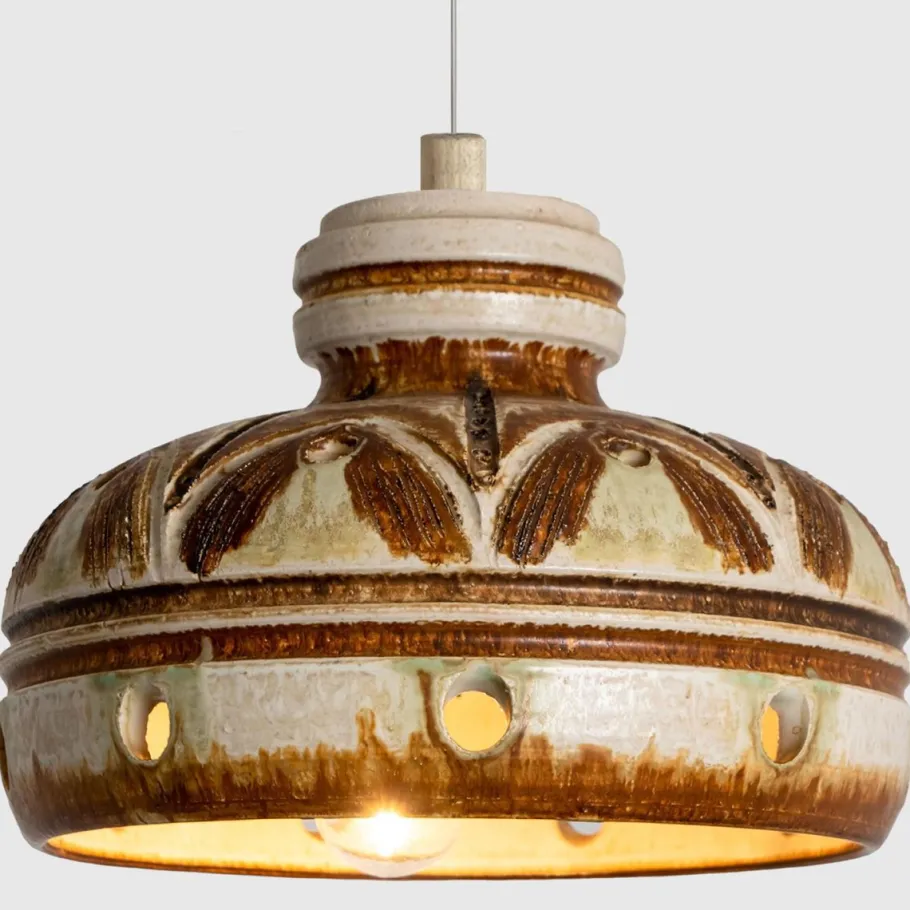 Clearance Pamono Ceramic Pendant Light, Denmark, 1970