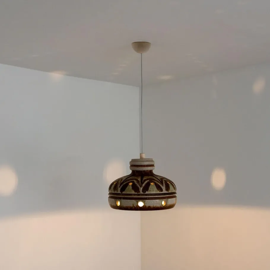 Clearance Pamono Ceramic Pendant Light, Denmark, 1970