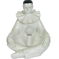 Sale Pamono Ceramic Pierrot Figurine Table Lamp from Nove-Bassano, 1960s