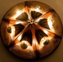 Hot Pamono Ceramic Star Lamp in Brown & Beige, Germany, 1970s