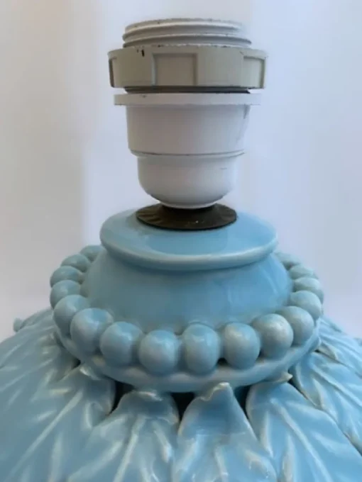Best Pamono Ceramic Table Lamp in Floral Design by Famous Bondia Manises, 1950s
