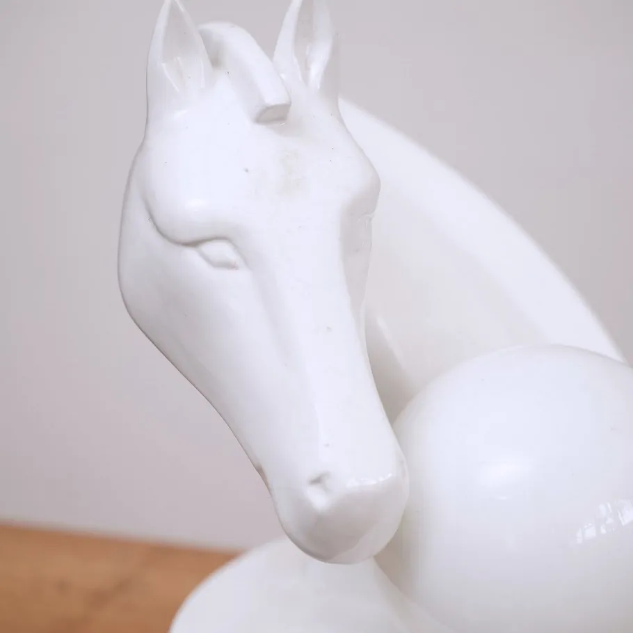 New Pamono Ceramic Table Lamp with Horse Head