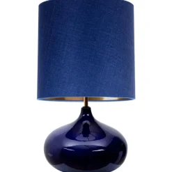 Pamono Ceramic Table Lamp with New Silk Custom Made Lampshade by René Houben, 1960s
