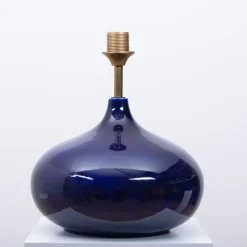 Pamono Ceramic Table Lamp with New Silk Custom Made Lampshade by René Houben, 1960s