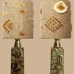 Clearance Pamono Ceramic Table Lamps attributed to Soholm, Denmark, 1960s, Set of 2