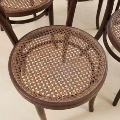 Discount Pamono Chairs in Wood and Vienna Straw from Thonet, Set of 6