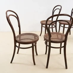 Discount Pamono Chairs in Wood and Vienna Straw from Thonet, Set of 6