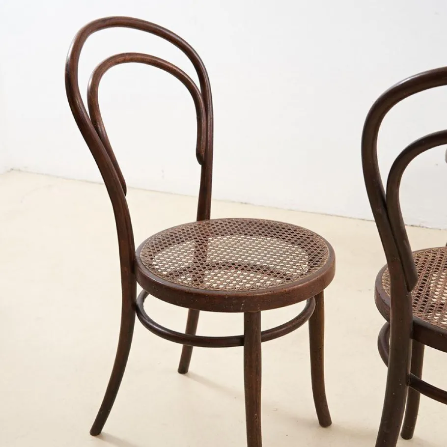 Discount Pamono Chairs in Wood and Vienna Straw from Thonet, Set of 6