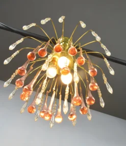 Discount Pamono Chandelier attributed to P. Venini, Italy, 1970s