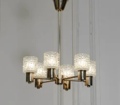 Online Pamono Chandelier attributed to Carl Fagerlund for Orrefors, Sweden, 1950s