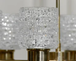 Online Pamono Chandelier attributed to Carl Fagerlund for Orrefors, Sweden, 1950s