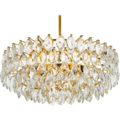 Discount Pamono Chandelier Brass and Crystal Glass from Bakalowits, Austria, 1960s