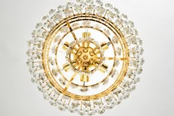 Discount Pamono Chandelier Brass and Crystal Glass from Bakalowits, Austria, 1960s